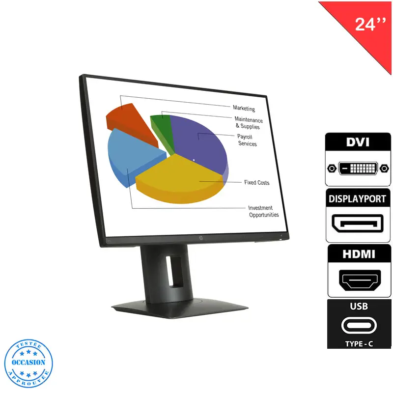 Écran HP Z24n 24 pouces IPS WUXGA – moniteur professionnel calibré sRGB
