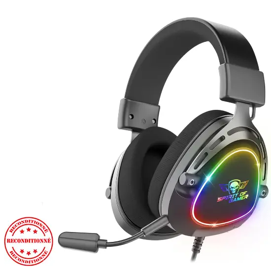 Casque gaming Spirit of Gamer Elite-H40 avec micro et LED bleues