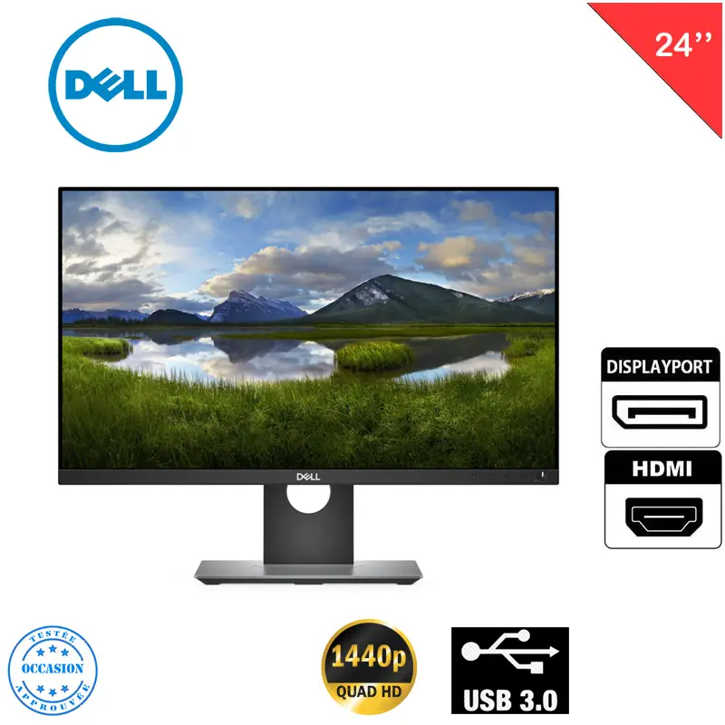 Écran Dell P2418D 23,8 pouces QHD IPS – moniteur professionnel ergonomique